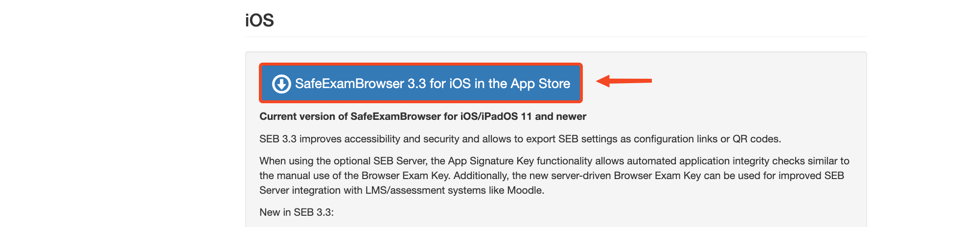 زر تحميل المتصفح لنظام iOS من App Store
