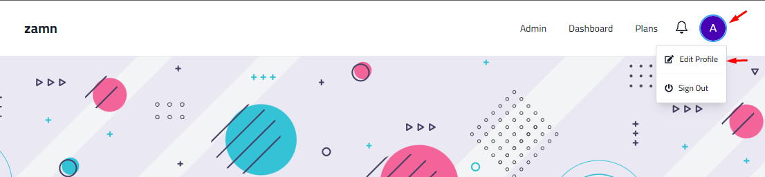 The profile icon menu in English and the Edit Profile option