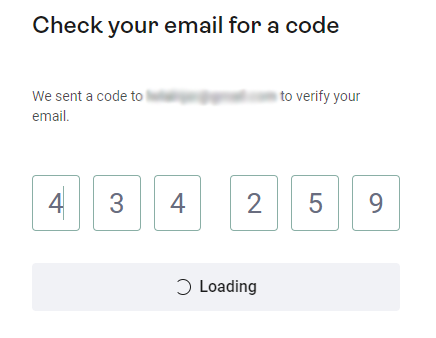 The verification code after you enter it in Hotjar